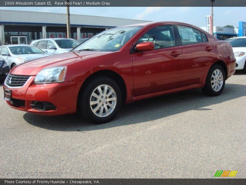 Rave Red Pearl / Medium Gray 2009 Mitsubishi Galant ES