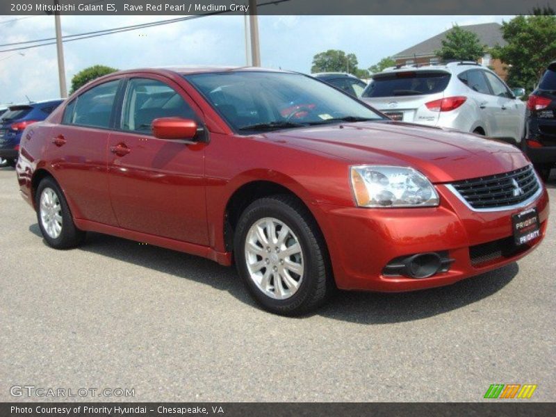 Rave Red Pearl / Medium Gray 2009 Mitsubishi Galant ES