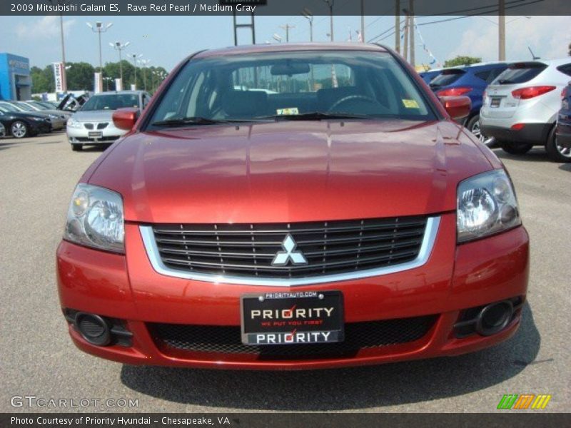 Rave Red Pearl / Medium Gray 2009 Mitsubishi Galant ES