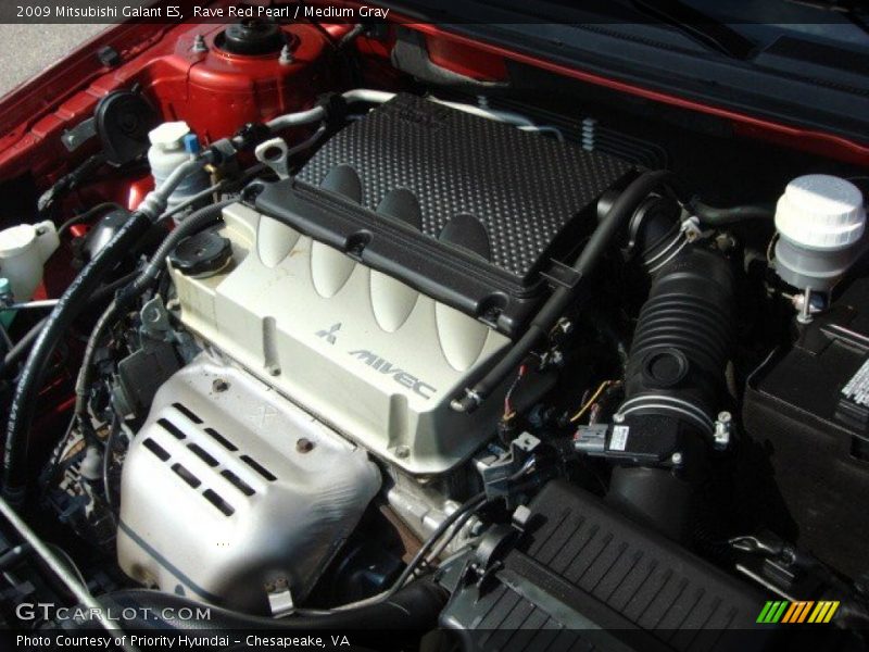 Rave Red Pearl / Medium Gray 2009 Mitsubishi Galant ES