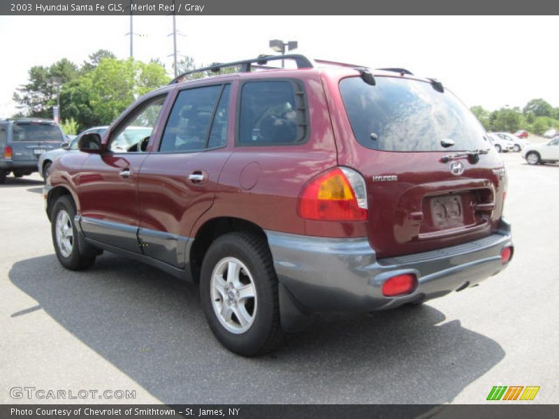 Merlot Red / Gray 2003 Hyundai Santa Fe GLS
