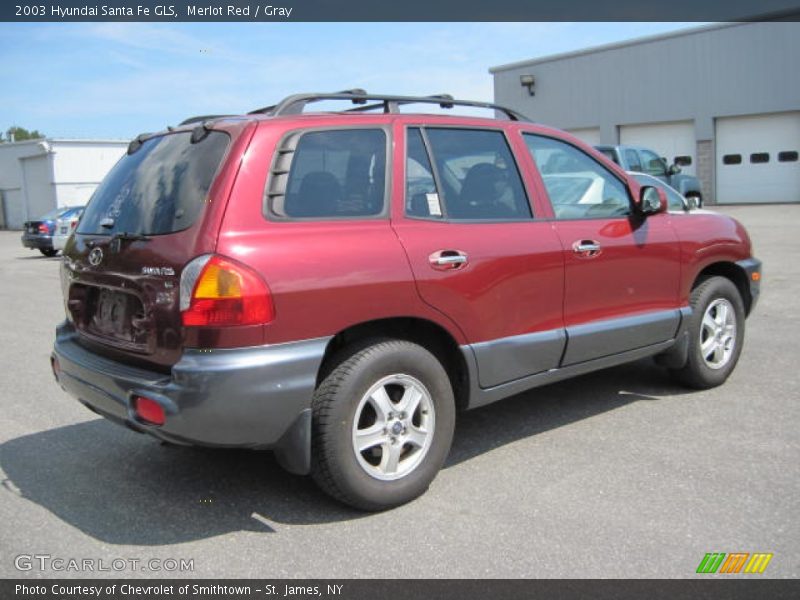 Merlot Red / Gray 2003 Hyundai Santa Fe GLS