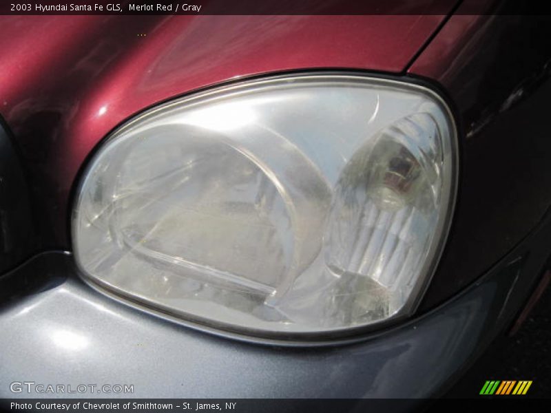 Merlot Red / Gray 2003 Hyundai Santa Fe GLS