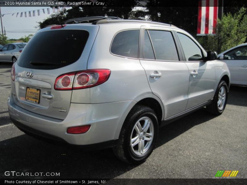 Radiant Silver / Gray 2010 Hyundai Santa Fe GLS 4WD