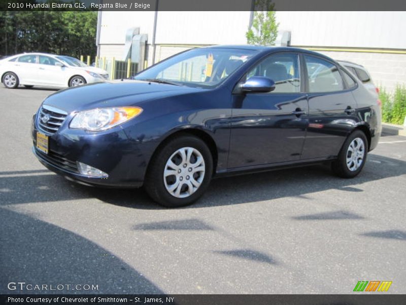 Regatta Blue / Beige 2010 Hyundai Elantra GLS