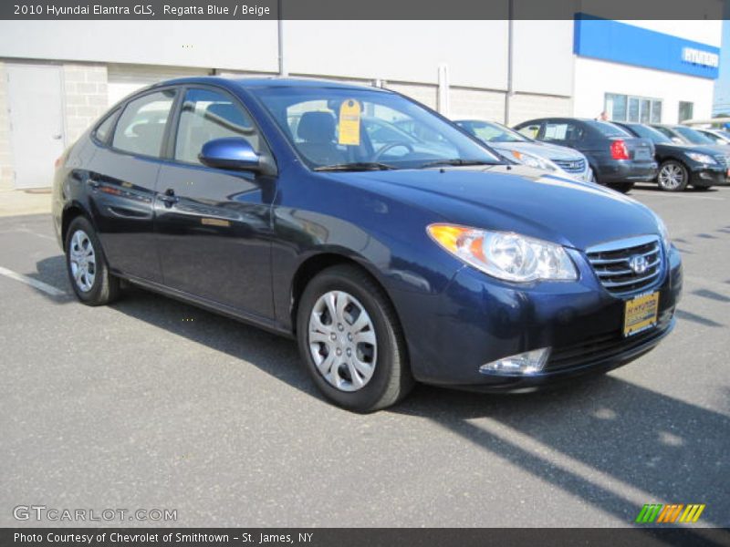 Regatta Blue / Beige 2010 Hyundai Elantra GLS