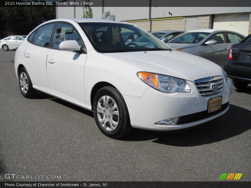 Nordic White / Beige 2010 Hyundai Elantra GLS