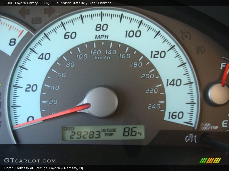 Blue Ribbon Metallic / Dark Charcoal 2008 Toyota Camry SE V6