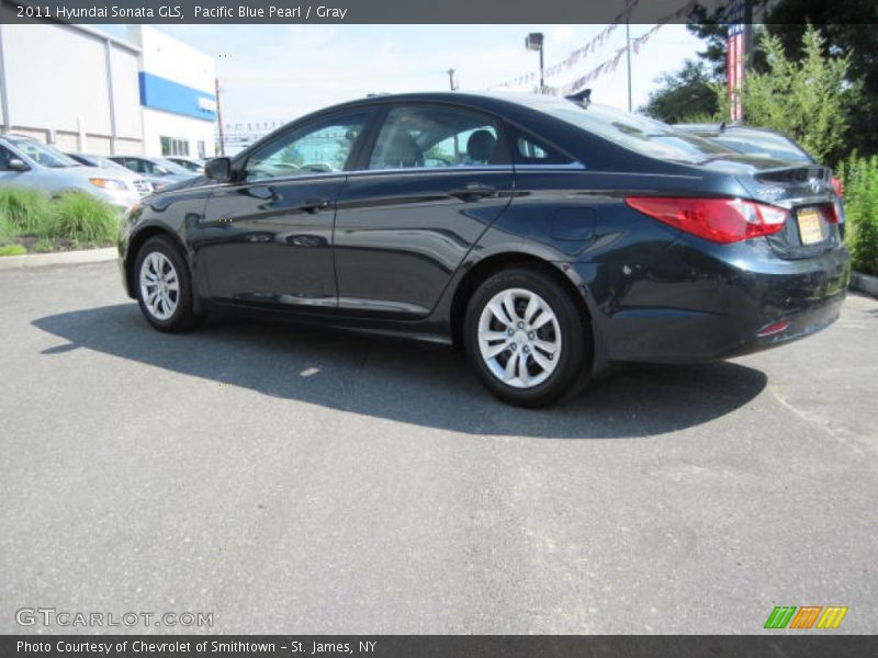 Pacific Blue Pearl / Gray 2011 Hyundai Sonata GLS