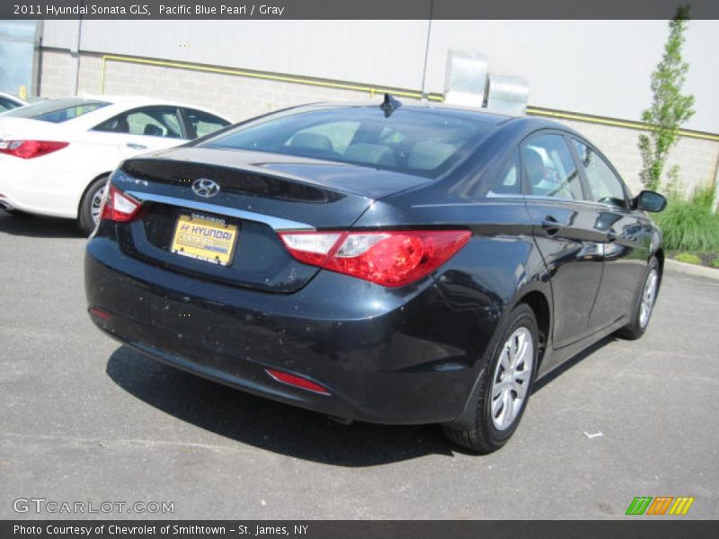 Pacific Blue Pearl / Gray 2011 Hyundai Sonata GLS