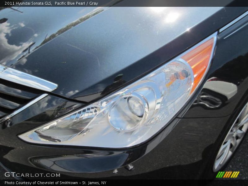 Pacific Blue Pearl / Gray 2011 Hyundai Sonata GLS