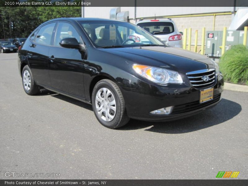 Ebony Black / Beige 2010 Hyundai Elantra GLS