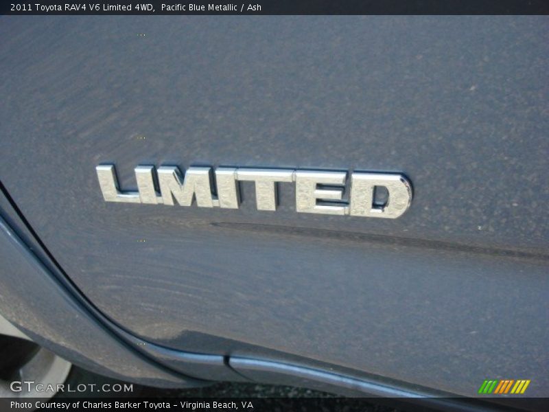 Pacific Blue Metallic / Ash 2011 Toyota RAV4 V6 Limited 4WD