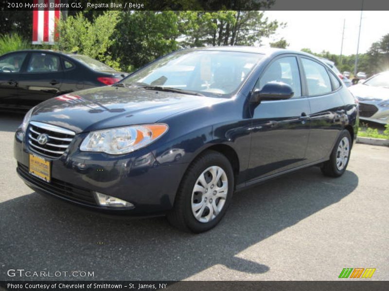 Regatta Blue / Beige 2010 Hyundai Elantra GLS