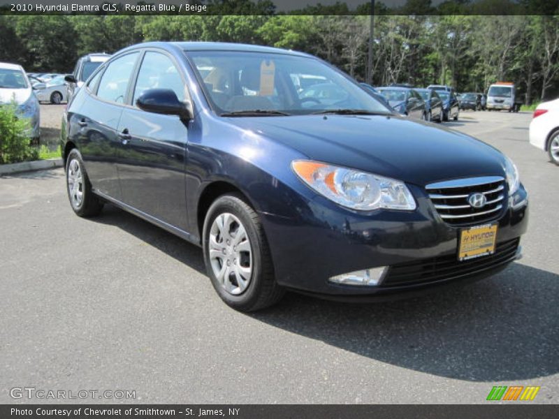 Regatta Blue / Beige 2010 Hyundai Elantra GLS