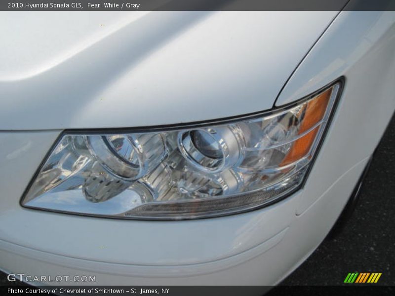 Pearl White / Gray 2010 Hyundai Sonata GLS