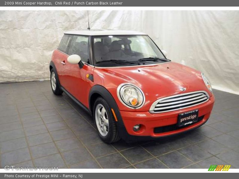 Chili Red / Punch Carbon Black Leather 2009 Mini Cooper Hardtop