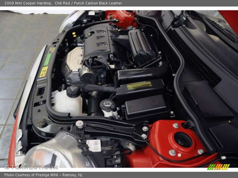 Chili Red / Punch Carbon Black Leather 2009 Mini Cooper Hardtop