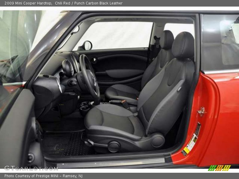 Chili Red / Punch Carbon Black Leather 2009 Mini Cooper Hardtop