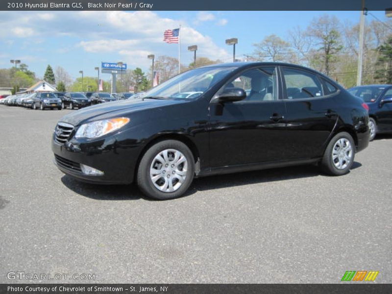 Black Noir Pearl / Gray 2010 Hyundai Elantra GLS