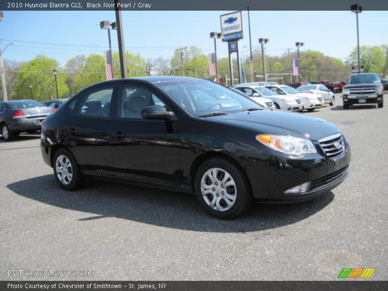 Black Noir Pearl / Gray 2010 Hyundai Elantra GLS