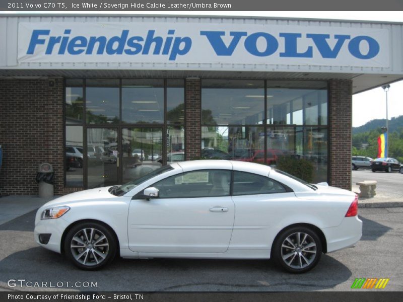 Ice White / Soverign Hide Calcite Leather/Umbra Brown 2011 Volvo C70 T5