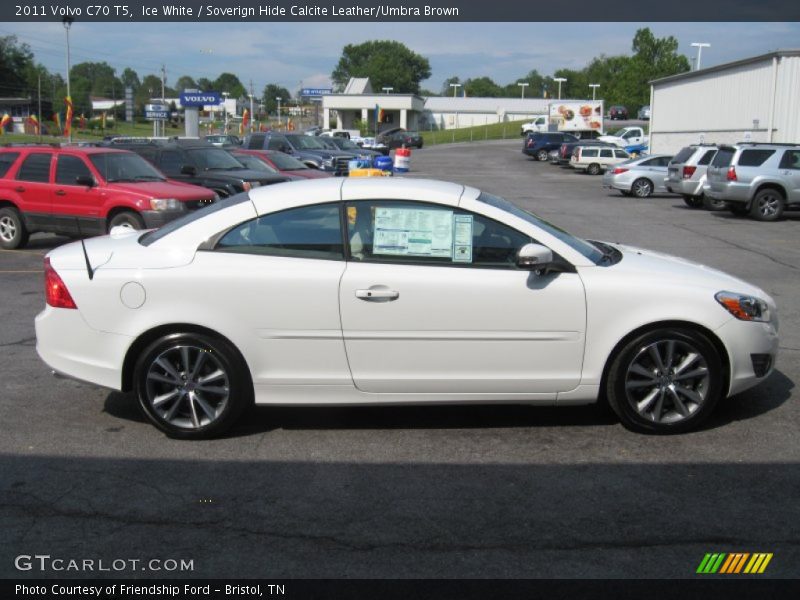 Ice White / Soverign Hide Calcite Leather/Umbra Brown 2011 Volvo C70 T5