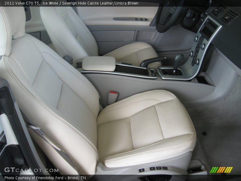 Ice White / Soverign Hide Calcite Leather/Umbra Brown 2011 Volvo C70 T5