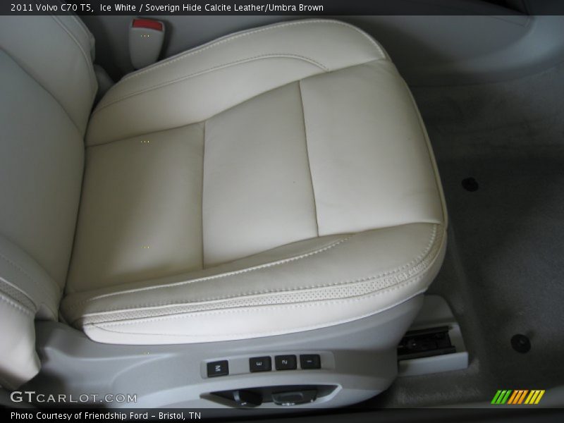 Ice White / Soverign Hide Calcite Leather/Umbra Brown 2011 Volvo C70 T5
