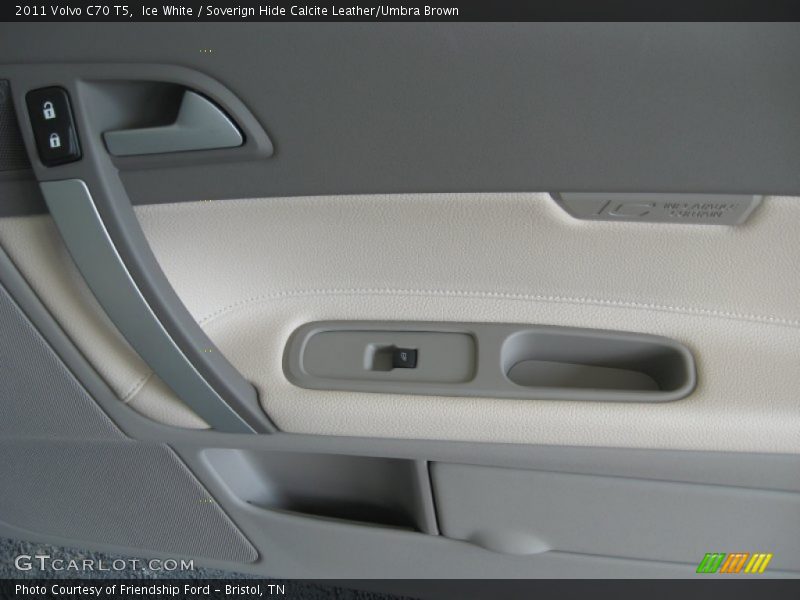Ice White / Soverign Hide Calcite Leather/Umbra Brown 2011 Volvo C70 T5
