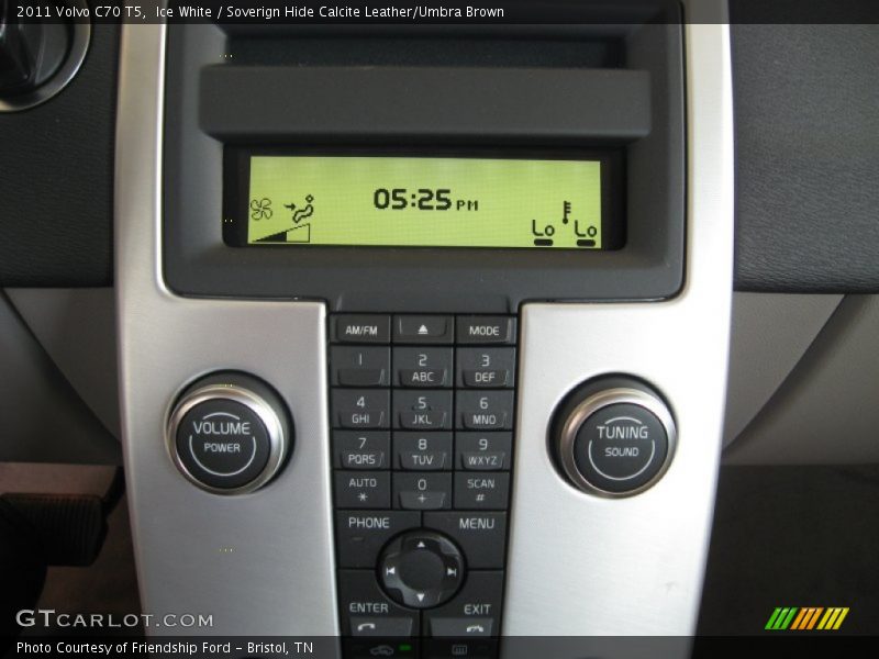 Ice White / Soverign Hide Calcite Leather/Umbra Brown 2011 Volvo C70 T5