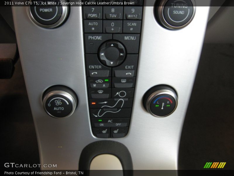 Ice White / Soverign Hide Calcite Leather/Umbra Brown 2011 Volvo C70 T5