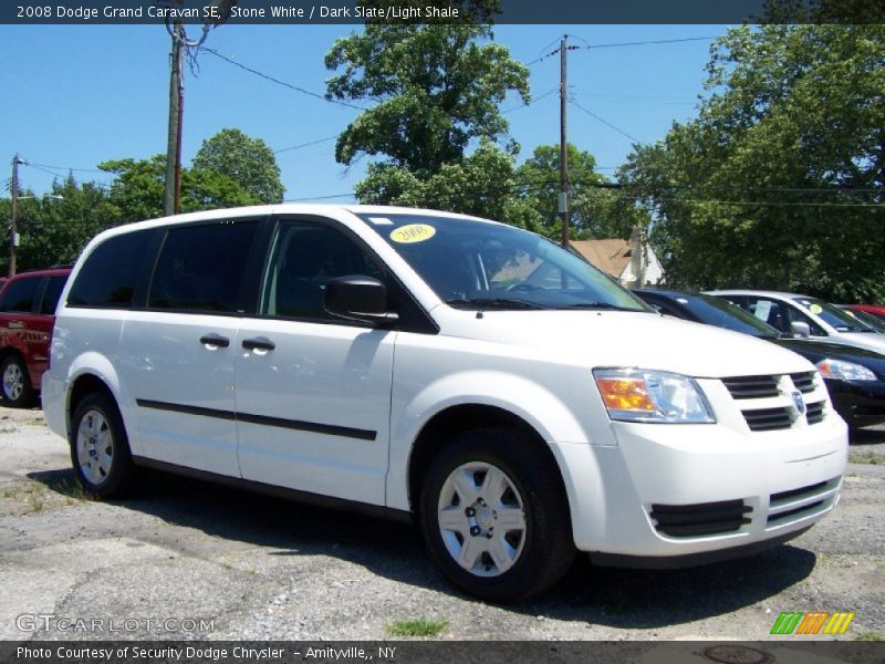 Stone White / Dark Slate/Light Shale 2008 Dodge Grand Caravan SE
