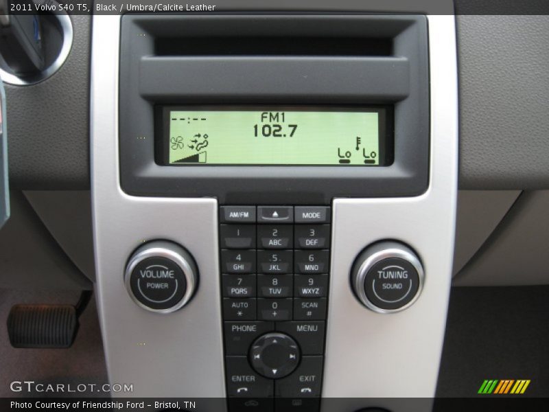 Black / Umbra/Calcite Leather 2011 Volvo S40 T5