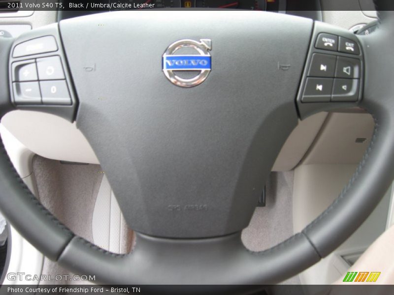 Black / Umbra/Calcite Leather 2011 Volvo S40 T5