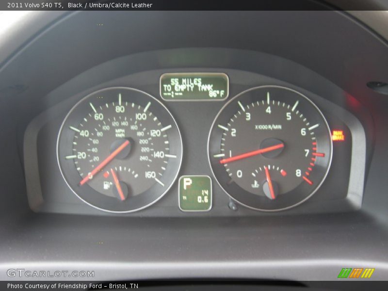 Black / Umbra/Calcite Leather 2011 Volvo S40 T5