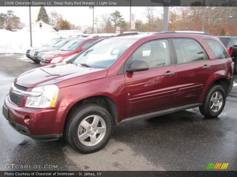 Deep Ruby Red Metallic / Light Gray 2008 Chevrolet Equinox LS