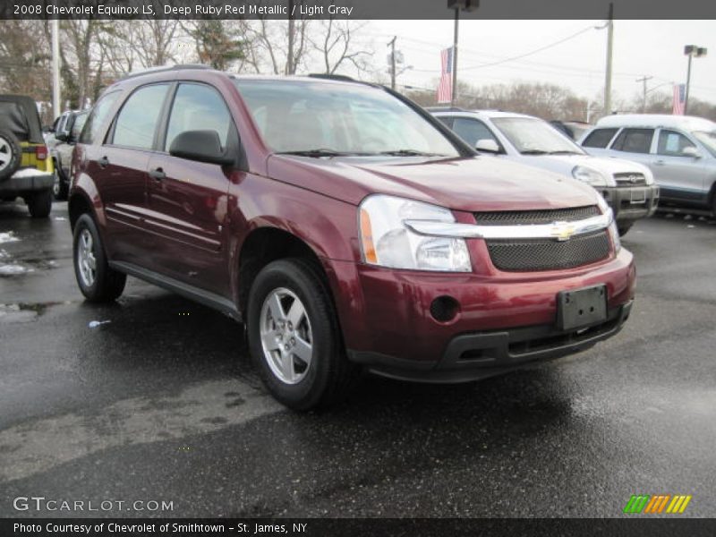 Deep Ruby Red Metallic / Light Gray 2008 Chevrolet Equinox LS