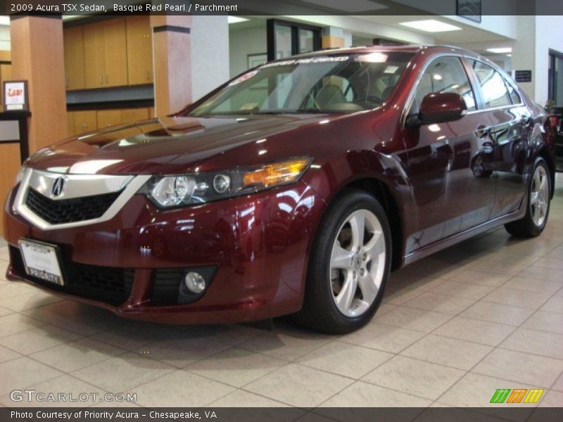 Basque Red Pearl / Parchment 2009 Acura TSX Sedan
