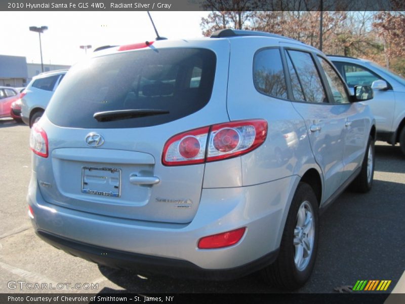 Radiant Silver / Gray 2010 Hyundai Santa Fe GLS 4WD
