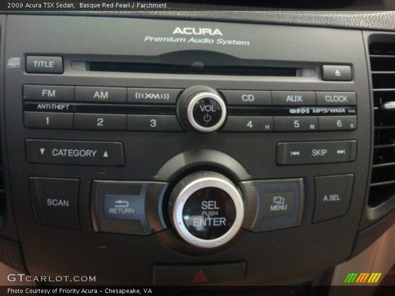 Basque Red Pearl / Parchment 2009 Acura TSX Sedan