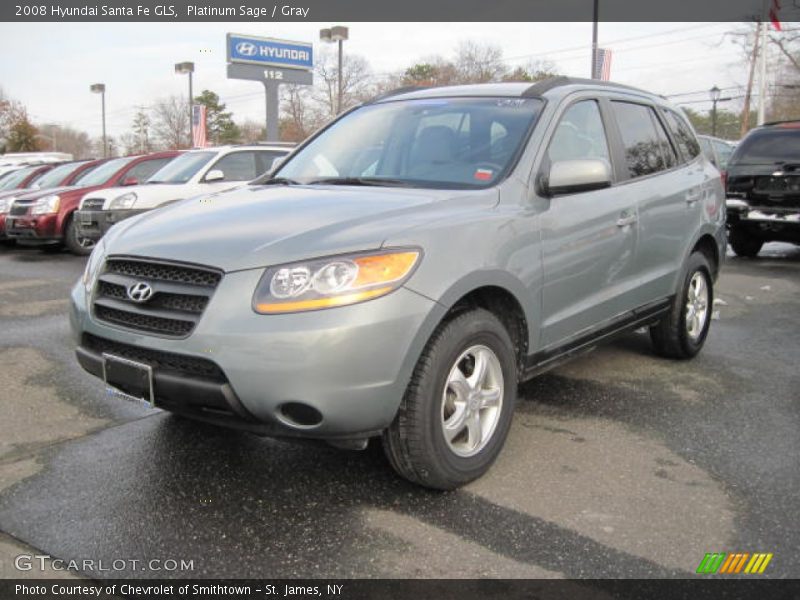 Platinum Sage / Gray 2008 Hyundai Santa Fe GLS