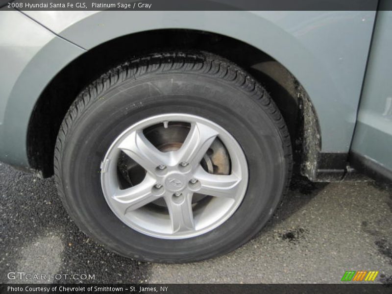 Platinum Sage / Gray 2008 Hyundai Santa Fe GLS