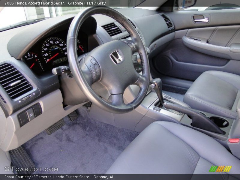 Graphite Pearl / Gray 2005 Honda Accord Hybrid Sedan