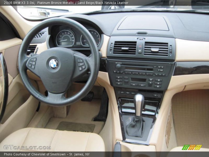 Platinum Bronze Metallic / Sand Beige/Black Nevada Leather 2008 BMW X3 3.0si