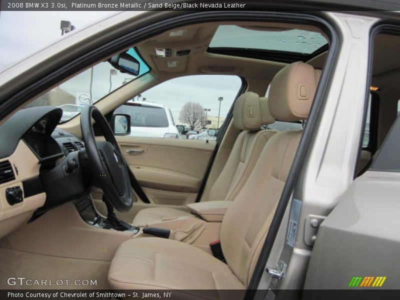Platinum Bronze Metallic / Sand Beige/Black Nevada Leather 2008 BMW X3 3.0si