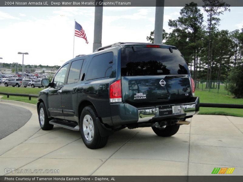 Deep Water Blue Metallic / Graphite/Titanium 2004 Nissan Armada LE