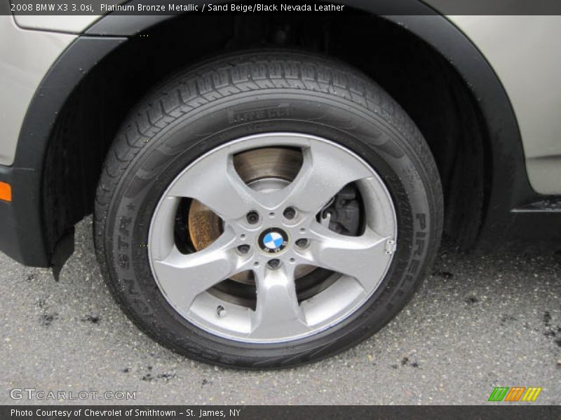 Platinum Bronze Metallic / Sand Beige/Black Nevada Leather 2008 BMW X3 3.0si