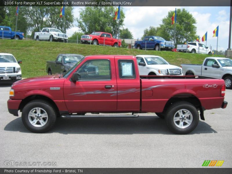 Redfire Metallic / Ebony Black/Grey 2006 Ford Ranger XLT SuperCab 4x4