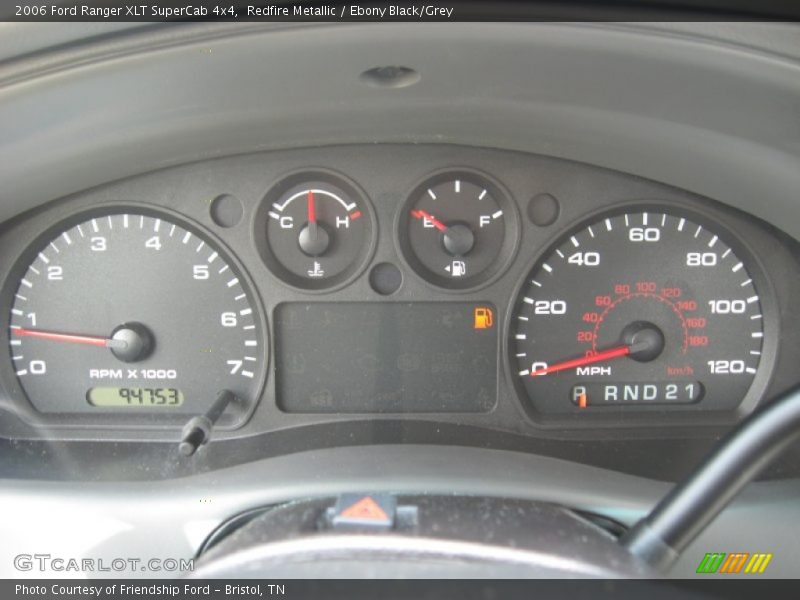 Redfire Metallic / Ebony Black/Grey 2006 Ford Ranger XLT SuperCab 4x4